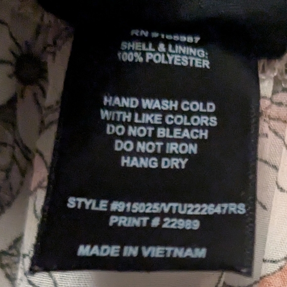 Kate And Lily Floral Long Sleeve Midi Dress Sheer Lined Tiered Sz 16W - Picture 11 of 12